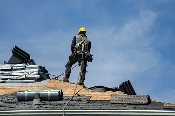 Professional Gutter Installation technician working in Sandwich, IL